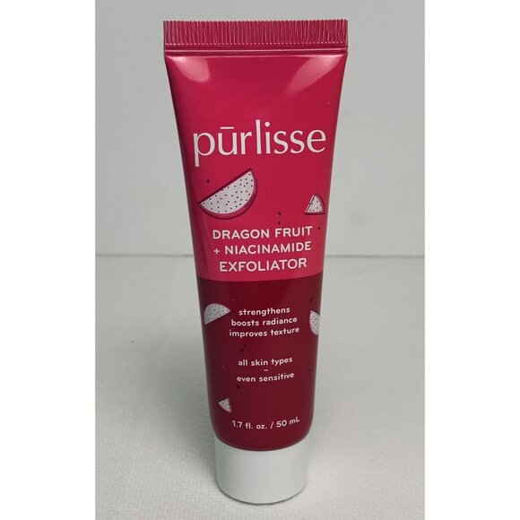 Purlisse Dragon Fruit + Niacinamide Exfoliator 1.7 Fl Oz / 50 mL Sensitive NEW - Picture 3 of 13